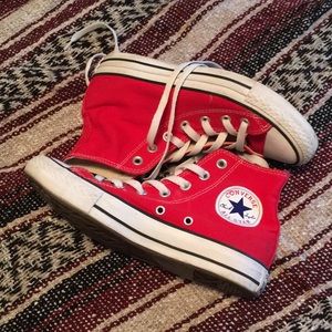 Red High Top Converse